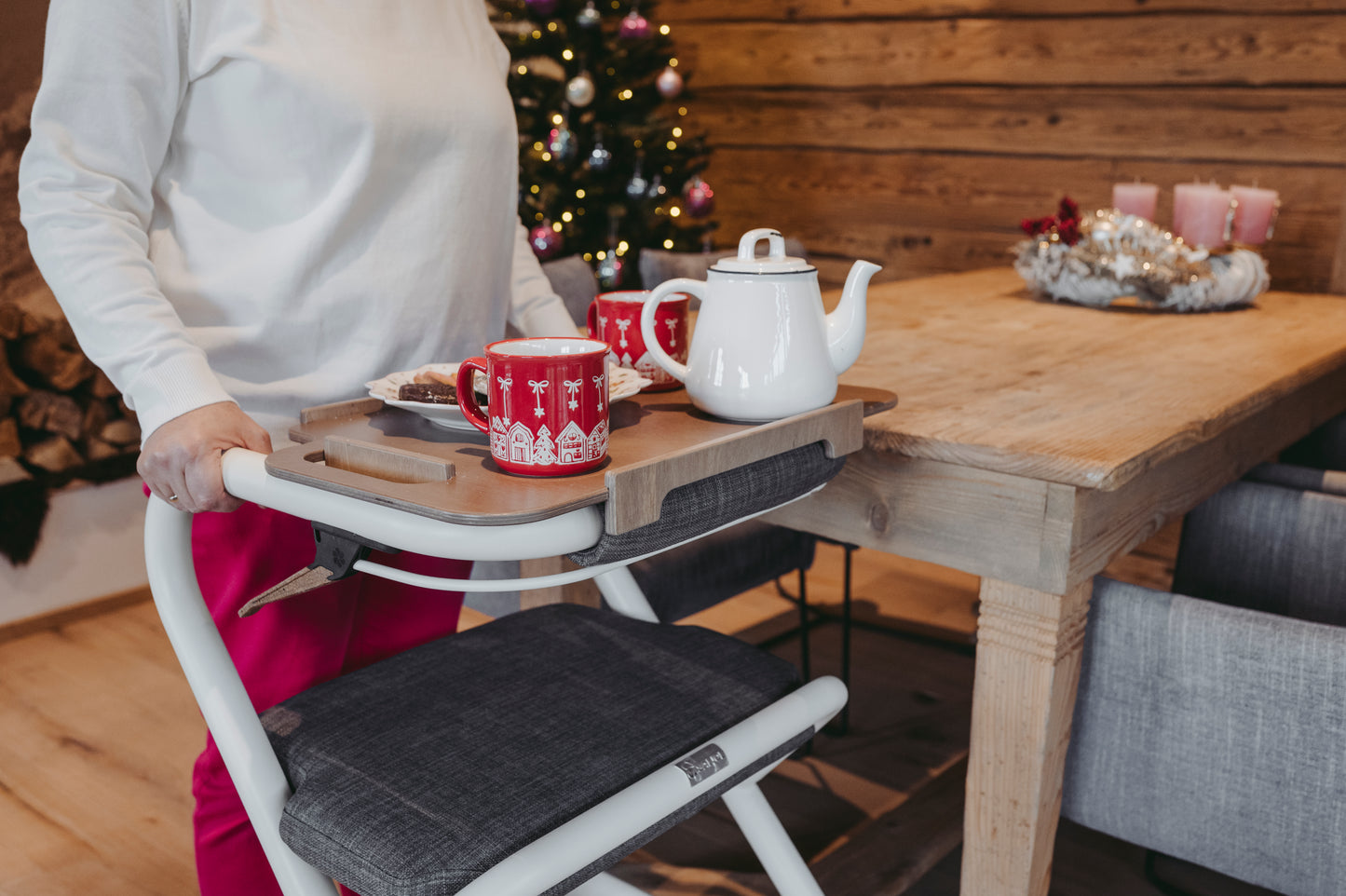Premium Indoor Rollator Tray