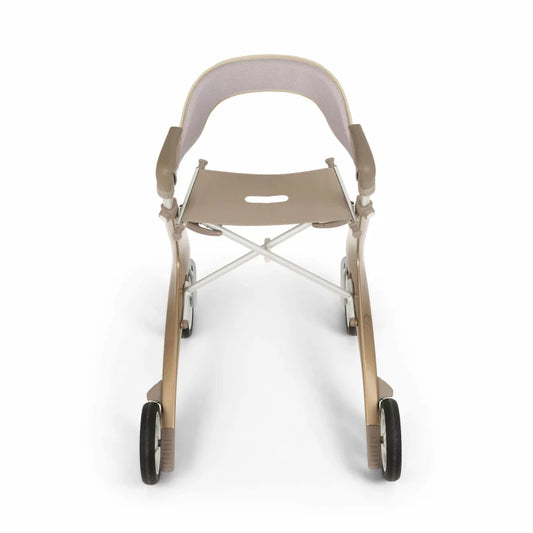 Rear view of a champagne Carbon Ultralight fitted with the padded backrest